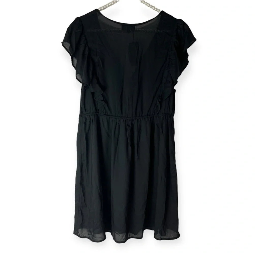 NWT Lucky Brand Isabella Embroidered Mini Black Dress Eyelet Cotton $90
